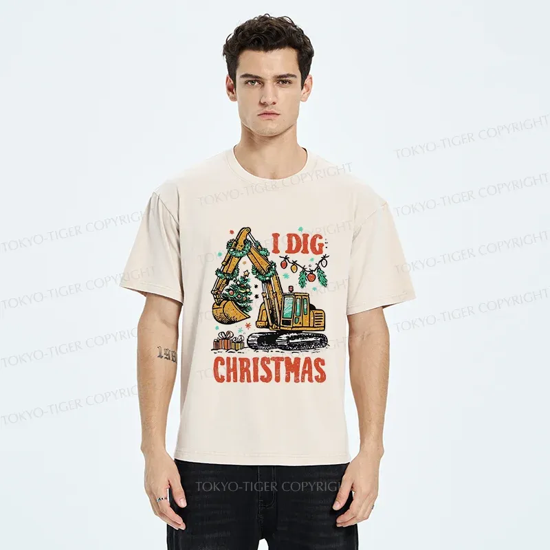 Tokyo-Tiger I Dig Christmas Washed T-Shirt