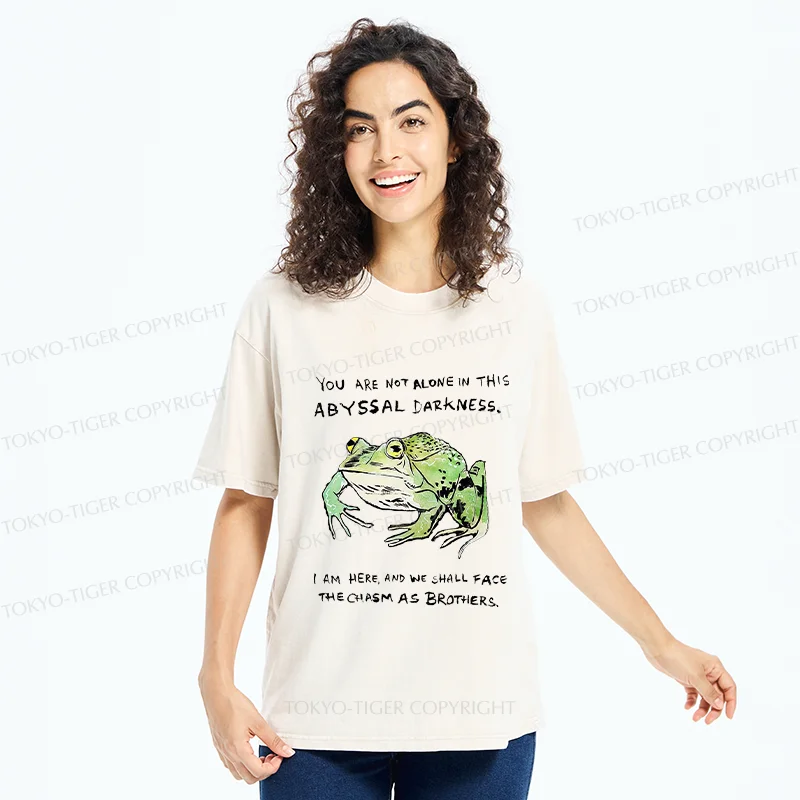 Tokyo-Tiger Support Your Frog Friends Washed T-Shirt