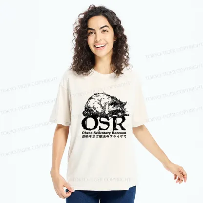 Tokyo-Tiger Fat Raccoon Washed T-Shirt