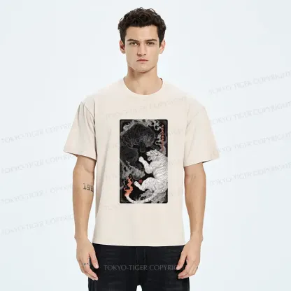 Tokyo-Tiger Tigers Locked In An Epic Battle Washed T-Shirt