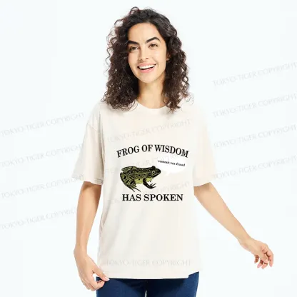 Tokyo-Tiger Frog Of Wisdom Funny Washed T-Shirt