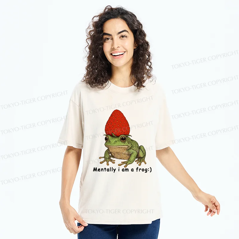 Tokyo-Tiger Strawberry Frog Washed T-Shirt