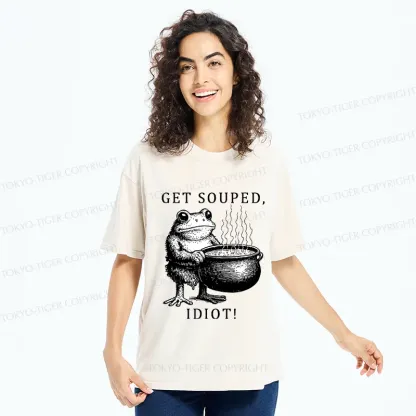 Tokyo-Tiger Get Soup Funny Washed T-Shirt