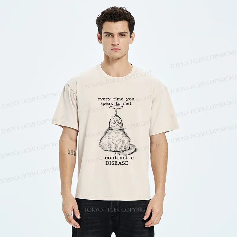 Tokyo-Tiger Don't Talk To Me Funny Washed T-Shirt