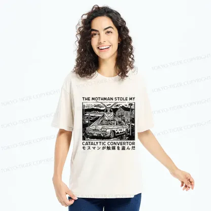 Tokyo-Tiger The Night Mothman Stole My Converter Washed T-Shirt