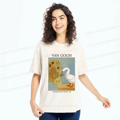 Tokyo-Tiger Van Gogh And Geese Washed T-Shirt