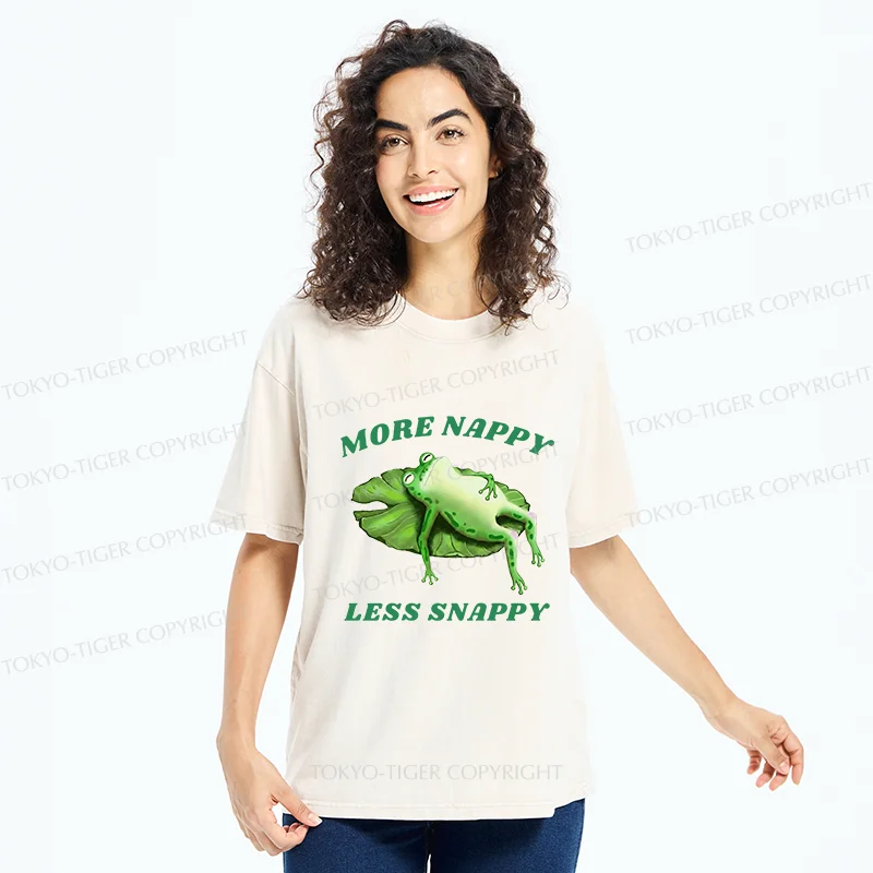 Tokyo-Tiger Sleeping Frog Washed T-Shirt