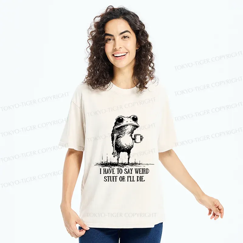 Tokyo-Tiger The Frog Is About To Die Washed T-Shirt