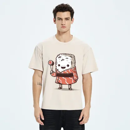 Tokyo-Tiger Delicious And Funny Sushi Washed T-Shirt