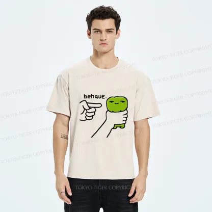 Tokyo-Tiger Squeezing Frog Washed T-Shirt