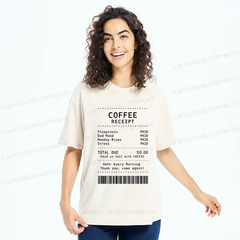 Tokyo-Tiger Coffee Bill Washed T-Shirt