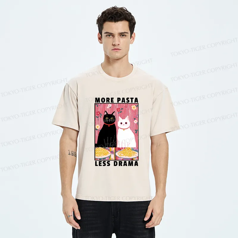 Tokyo-Tiger Love And Spaghetti Washed T-Shirt