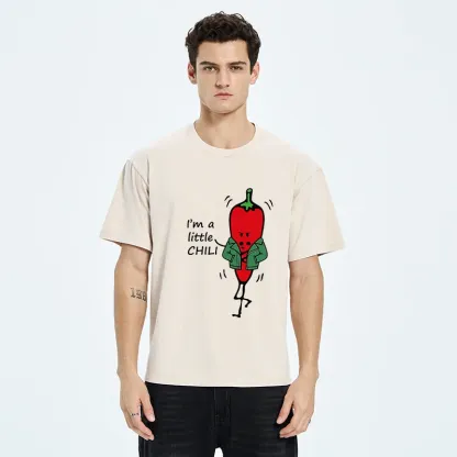 Tokyo-Tiger Little Chili Funny Washed T-Shirt