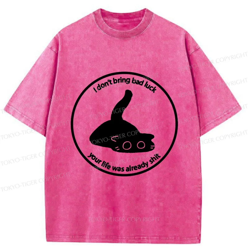 Tokyo-Tiger Cat Are Not The Source Of Bad Luck Washed T-Shirt