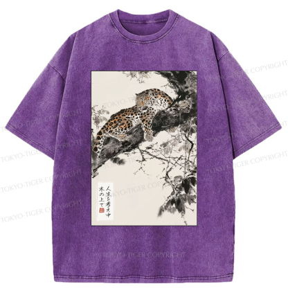 Tokyo-Tiger Tiger's Philosophy: Pondering Life From The Trees Washed T-Shirt