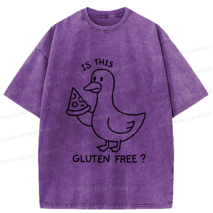 Tokyo-Tiger Funny Goose:Is This Gluten Free Washed T-Shirt