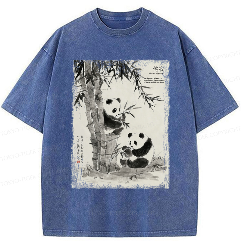 Tokyo-Tiger A Panda’s Zen: Life In Black And White Washed T-Shirt