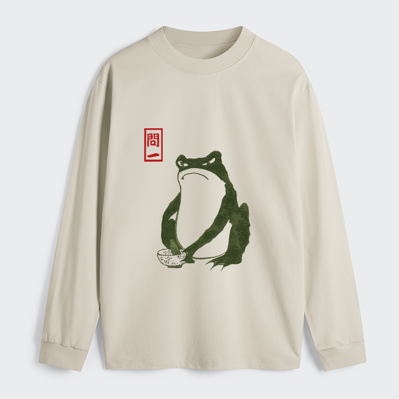 Tokyo-Tiger Woodblock Print Frog Classic Long Sleeve T-Shirt