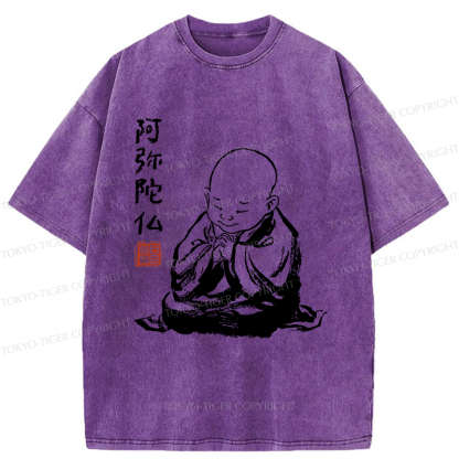 Tokyo-Tiger Funny The Zen Of A Peaceful Heart Has Arrived Washed T-Shirt