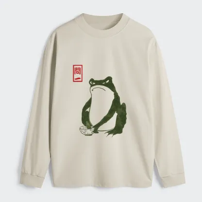 Tokyo-Tiger Woodblock Print Frog Classic Long Sleeve T-Shirt