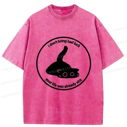 Tokyo-Tiger Cat Are Not The Source Of Bad Luck Washed T-Shirt