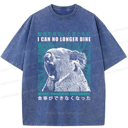 Tokyo-Tiger I Can't Eat Without A Video Washed T-Shirt