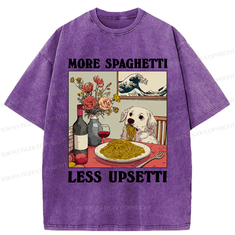 Tokyo-Tiger More Spaghetti Less Upsetti Dog Washed T-Shirt