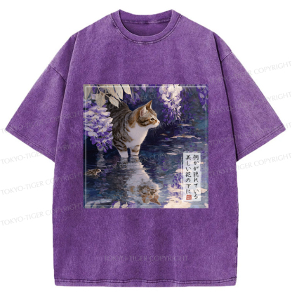 Tokyo-Tiger The Secrets of Wisteria Blooms Washed T-Shirt