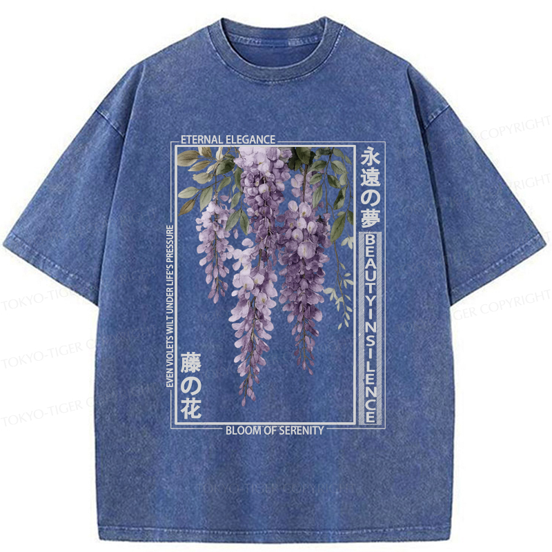 Tokyo-Tiger Whispers of the Wisteria Washed T-Shirt