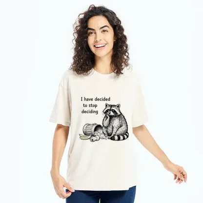 Tokyo-Tiger Raccoon Stops Making Choices Washed T-Shirt