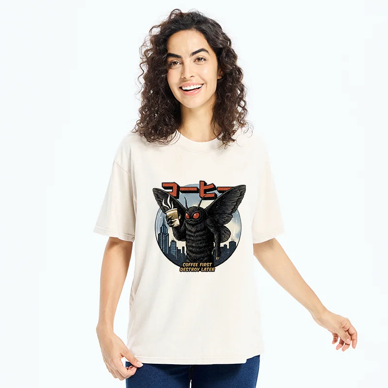 Tokyo-Tiger Mothman Coffee Washed T-Shirt