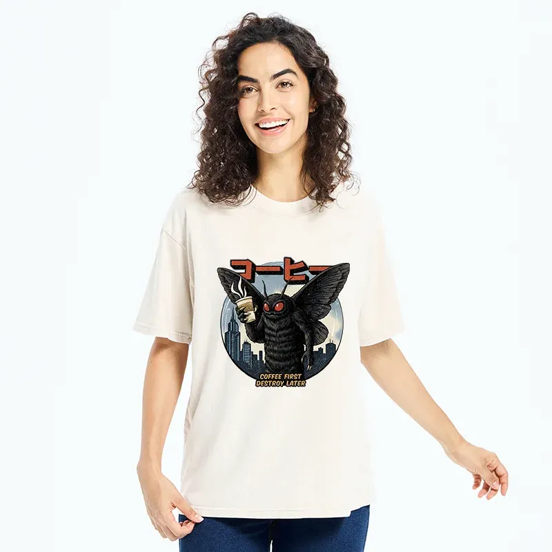 Tokyo-Tiger Mothman Coffee Washed T-Shirt