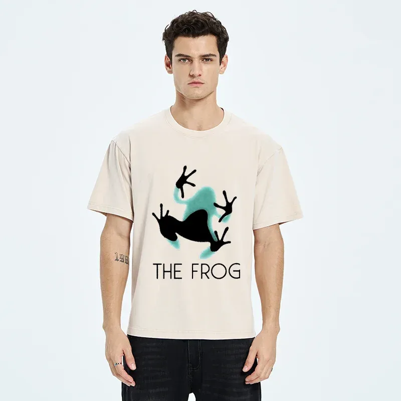 Tokyo-Tiger Frog Lying On Clothes Washed T-Shirt