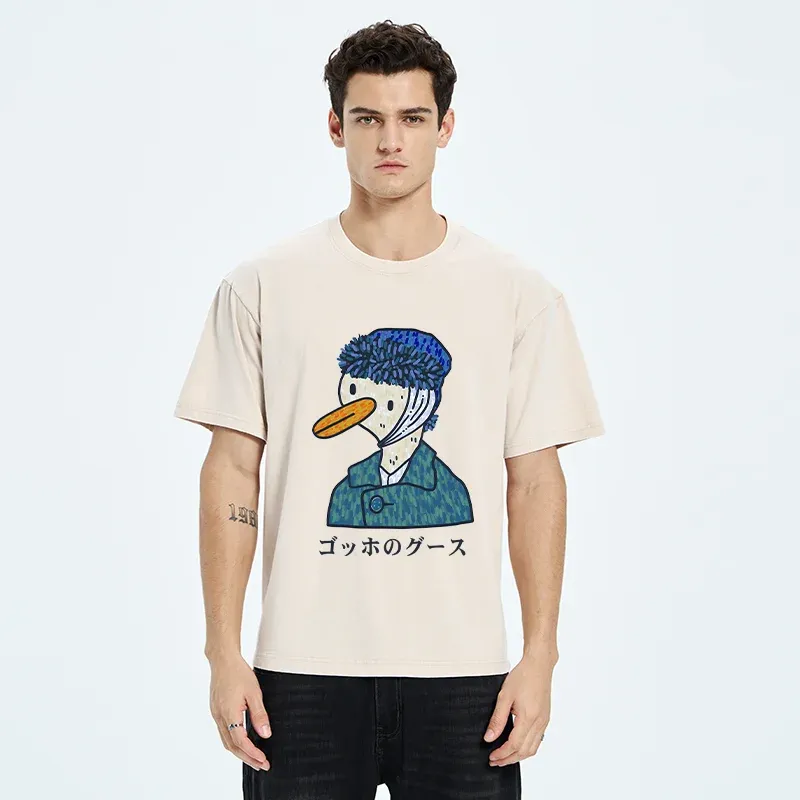 Tokyo-Tiger Van Gogh's Goose Washed T-Shirt