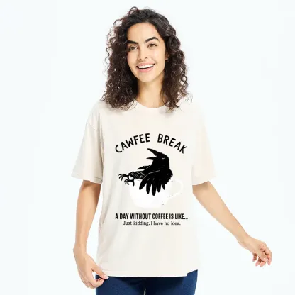 Tokyo-Tiger Crows Need Coffee Washed T-Shirt