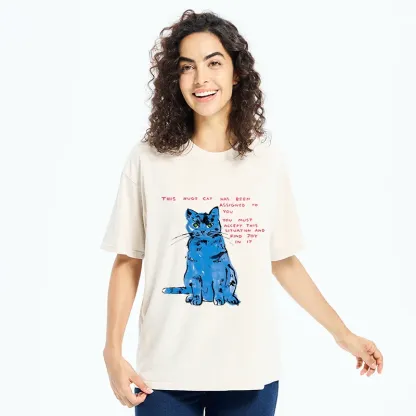 Tokyo-Tiger Accept This Giant Cat Washed T-Shirt