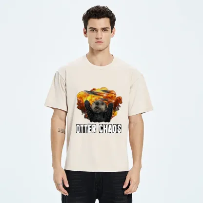 Tokyo-Tiger Utter Chaos Funny Washed T-Shirt