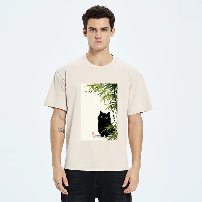 Tokyo-Tiger Quiet Observer Washed T-Shirt