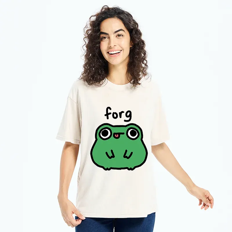 Tokyo-Tiger Stupid Frog Meme Washed T-Shirt