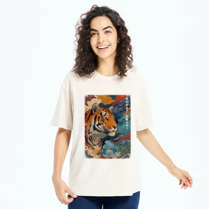 Tokyo-Tiger Tiger Of The Cloud Sea Washed T-Shirt