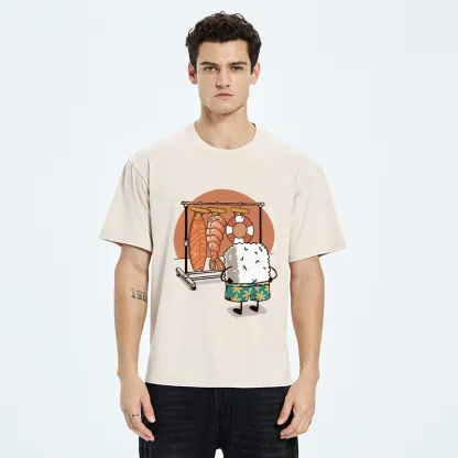 Tokyo-Tiger Sushi Is Getting Ready To Go Swimming Washed T-Shirt