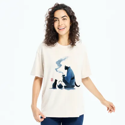 Tokyo-Tiger Midnight Tea Ceremony Washed T-Shirt