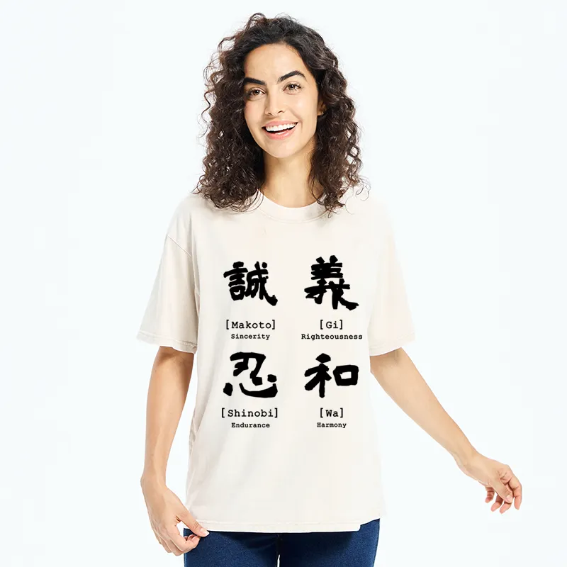 Tokyo-Tiger The Code Of Inner Strength Washed T-Shirt