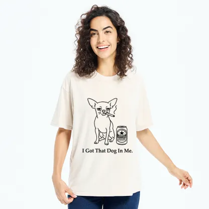 Tokyo-Tiger Chihuahua Smokes And Drinks Alcohol Washed T-Shirt