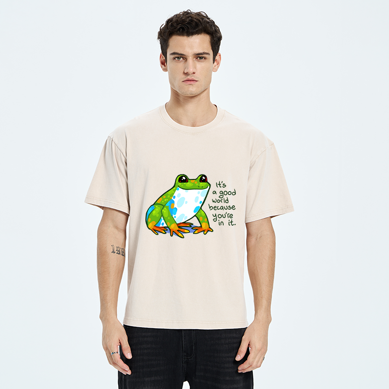 Tokyo-Tiger Smiling Frog Washed T-Shirt