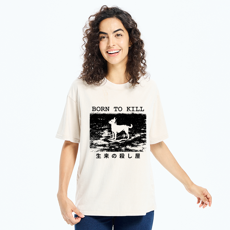 Tokyo-Tiger Chihuahuas Are Natural Killers Washed T-Shirt