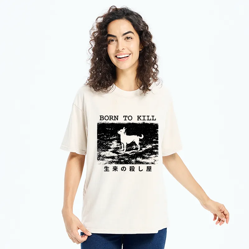 Tokyo-Tiger Chihuahuas Are Natural Killers Washed T-Shirt