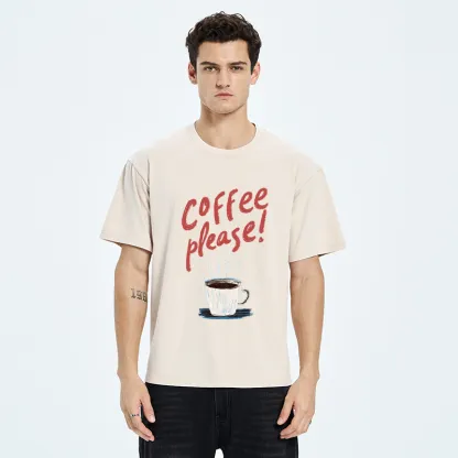 Tokyo-Tiger Coffee Please Washed T-Shirt