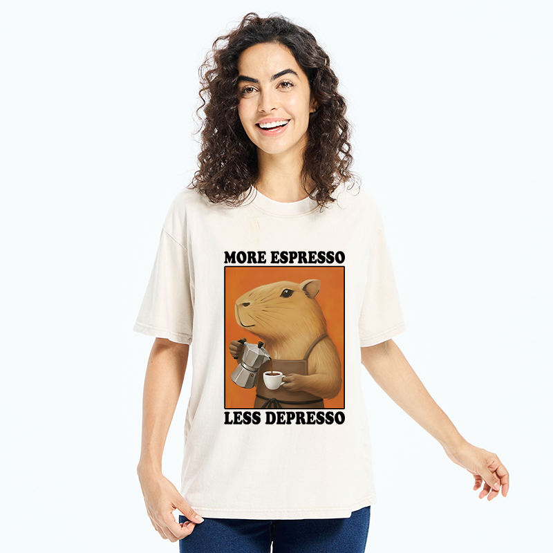 Tokyo-Tiger Capybar Barista Washed T-Shirt