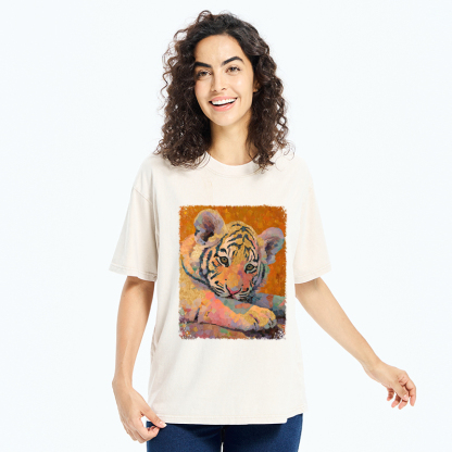 Tokyo-Tiger The Cute Tiger Baby Washed T-Shirt
